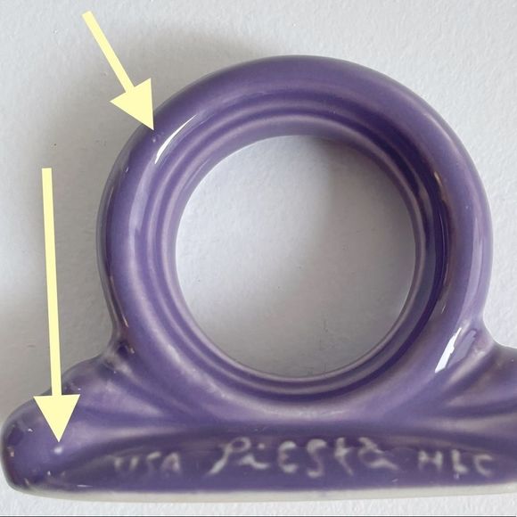 Fiesta Homer Laughlin Retired Limited Edition Color Lilac Napkin Ring 1994-1995 - Picture 12 of 13